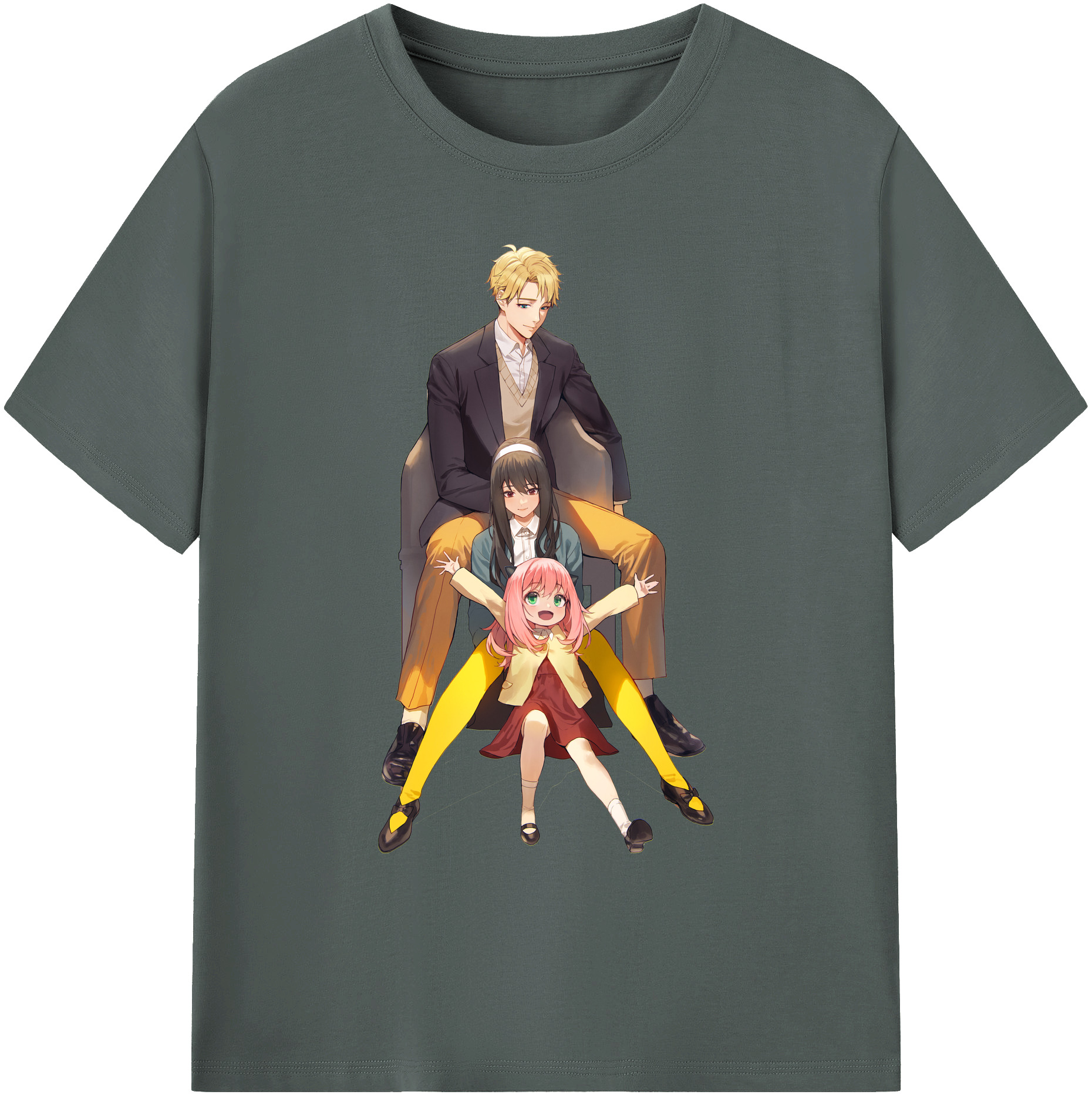 （画像用） SPY×FAMILY间谍家家酒 綿100％ メンズ半袖Tシャツ｜肌触りやわらか＆通気性